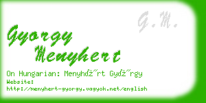 gyorgy menyhert business card